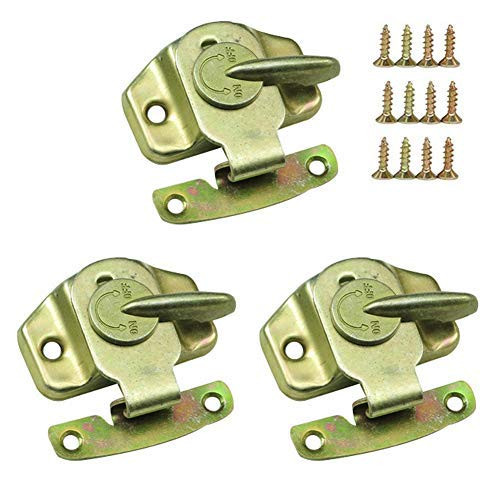 Mazaashop Metal Table Locks Dining Training Table Buckles Connectors Table Leaf Hardware Accessories Iron Color-zinc Plating 3PCS