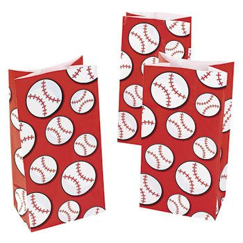 Baseball Treat Bags - 12 ct