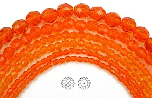 3mm  135 Beads  Sun  Czech Fire Polished Round Faceted Glass Beads  16 inch Strand