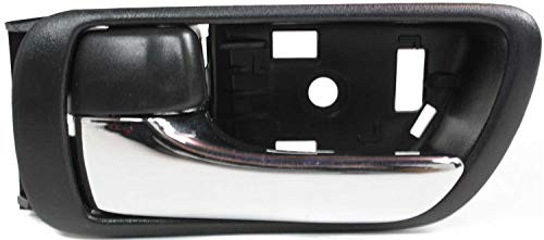 Interior Door Handle Compatible with Toyota Camry 02-06 Front OR Rear LH Inside Textured Black w Chrome Lever Japan USA Built