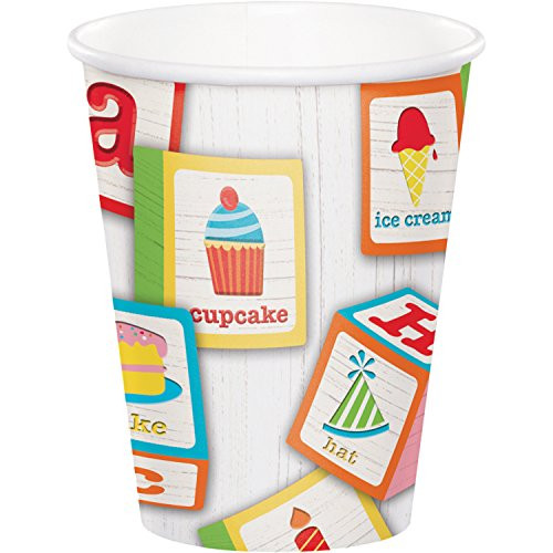 ABC Blocks Birthday Cups  24 ct