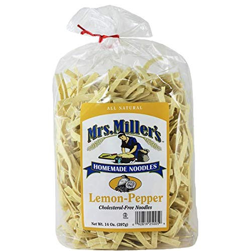Mrs. Miller s Homemade Noodles Lemon-Pepper All Natural and Cholesterol Free 14 OZ Pack of 1 Mrs. Miller s Homemade Noodles Lemon-Pepper All Natural and Cholesterol Free 14 OZ Pack of 1