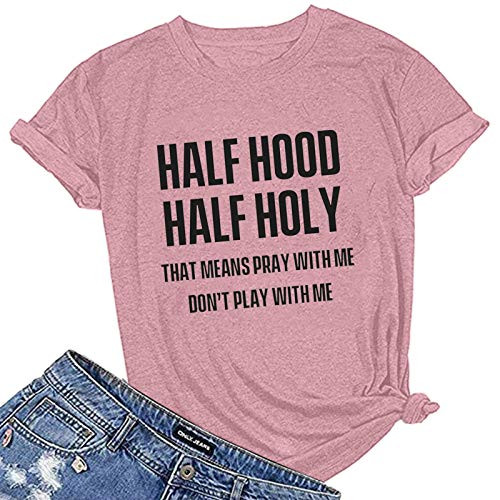 Womens Tshirts Graphic  Short Sleeve Shirts for Women  Valentine s Day Fashion O-Neck Tops Heart Printed Solid Plus Size T Shirts Top Pink