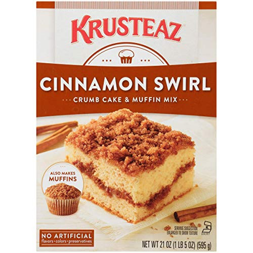 Krusteaz Crumb Cake Mix  Cinnamon Swirl  21 oz - PACK OF 2