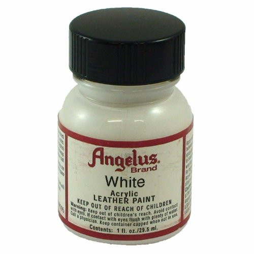 Angelus Acrylic Leather Paint - 1 Ounce White Angelus Acrylic Leather Paint - 1 Ounce White