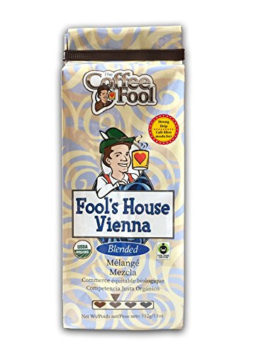 The Coffee Fool Fool s Organic Fair Trade House Vienna  Strong Drip Grind  11 Ounce