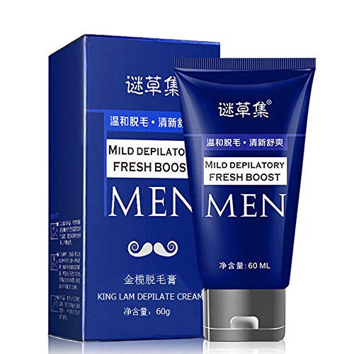Hair Remove Cream Enjocho 60ml Men s Permanent Body Hair Removal Cream Hand Leg Hair Loss Depilatory Cream  Blue
