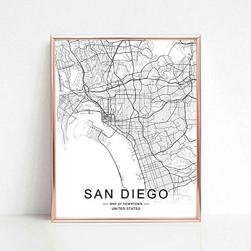 San Diego Map Office Map Art Map of Downtown San Diego Wall Art Street Map Road Art Home Wall Decor Black and White Print 8x10 inch No Frame San Diego Map Office Map Art Map of Downtown San Diego Wall Art Street Map Road Art Home Wall Decor Black and White Print 8x10 inch No Frame