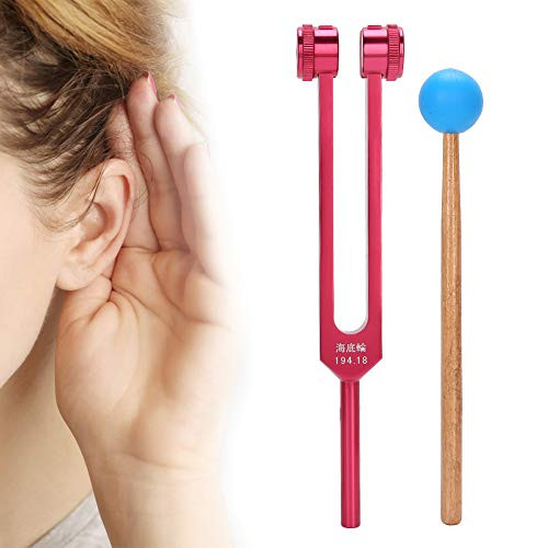 TMISHION 194.18Hz Tuning Fork Aluminum Alloy Yoga Meditation Tuning Energy Fork Sound Healing Therapy Tool with Hammer