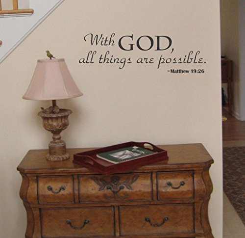 with God All Things are Possible Religious Wall Decal Sticker with God All Things are Possible Religious Wall Decal Sticker