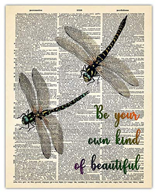 Be Your Own Kind Of Beautiful Inspirational Wall Art Dragonfly Poster Unique 8x10 Unframed Motivational Wall Art For Home and Office Decor - Dictionary Art Print Wall Decor Gift Idea Be Your Own Kind Of Beautiful Inspirational Wall Art Dragonfly Poster Unique 8x10 Unframed Motivational Wall Art For Home and Office Decor - Dictionary Art Print Wall Decor Gift Idea