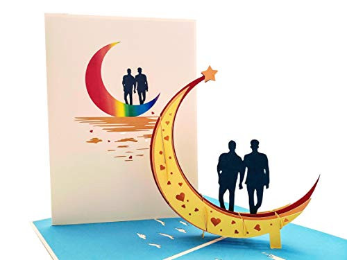 iGifts And Cards Gay Couple Love You To The Moon And Back 3D Pop Up Greeting Card - Wedding  Marriage  Engagement  Anniversary  Pride  Lovers  Romantic iGifts And Cards Gay Couple Love You To The Moon And Back 3D Pop Up Greeting Card - Wedding  Marriage  Engagement  Anniversary  Pride  Lovers  Romantic