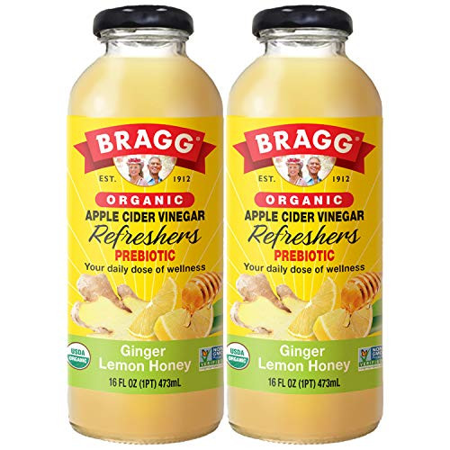 Bragg Organic Apple Cider Vinegar Beverage  Ginger Lemon Honey - 16oz  2 Pack