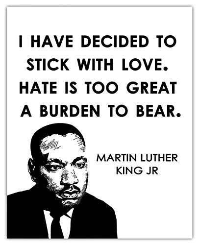 Inspirational Wall Art  Martin Luther King Jr Quote  Stick With Love Motivational Wall Art Posters - 8x10 Unframed  Positive Quotes Print  a Unique Gift Idea for Home and Office Wall Decor