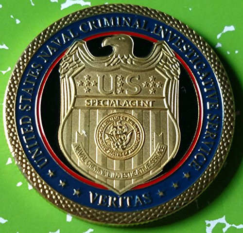 US NCIS Naval Criminal Investigative Service Military Colorized Challenge Art Coin
