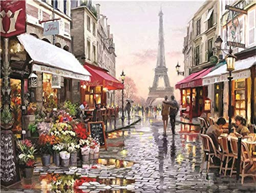 1000 Pieces Jigsaw Puzzles for Adults Coffee Street Adult Puzzles Children s Puzzle Toy  27.519.7inch