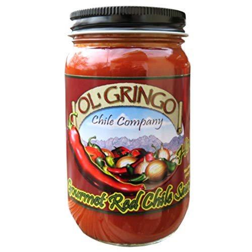 Hatch Valley New Mexico Red Chile Sauce -Hot Heat-  16oz Jar  by Ol Gringo