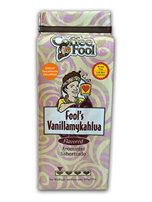 The Coffee Fool Strong Drip Grind  Fool s Decaf Vanillamykahlua  12 Ounce