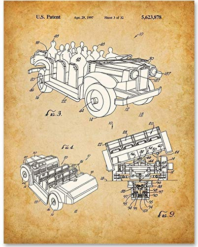 Disneyland Indiana Jones Adventure Car - 11x14 Unframed Patent Print - Makes a Great Gift Under 15 for Disney Fans