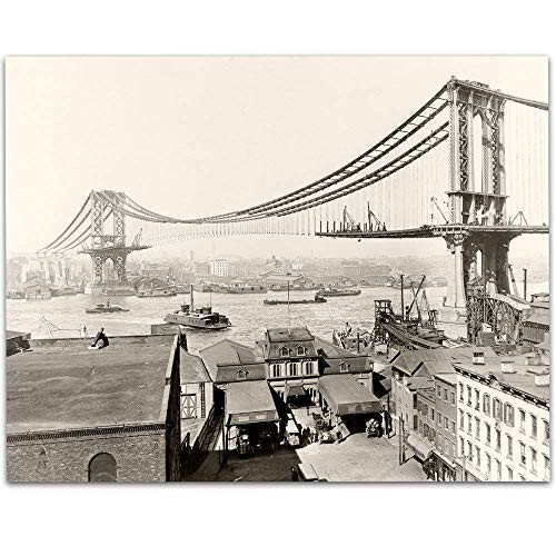 Manhattan Bridge - 11x14 Unframed Art Print - Great Gift and Living Room and Office Decor Under 15