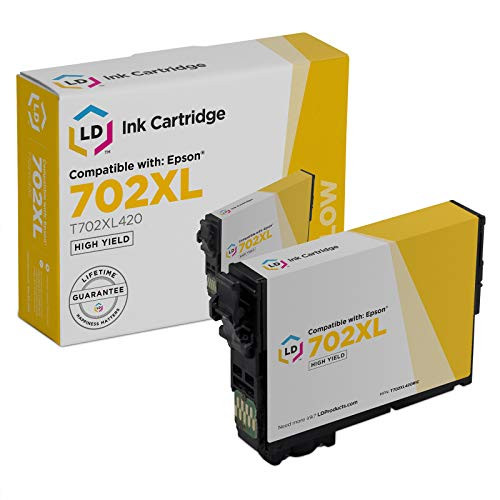 LD Remanufactured Ink Cartridge Replacement for Epson 702XL T702XL420 High Yield Yellow LD Remanufactured Ink Cartridge Replacement for Epson 702XL T702XL420 High Yield Yellow