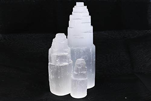 Selenite Crystal Tower for Reiki Healing and Energy Charging Made in Morocco Selenite Iceberg Charging Towers Crystal Skyscraper 6 Inch Selenite Crystal Tower for Reiki Healing and Energy Charging Made in Morocco Selenite Iceberg Charging Towers Crystal Skyscraper 6 Inch