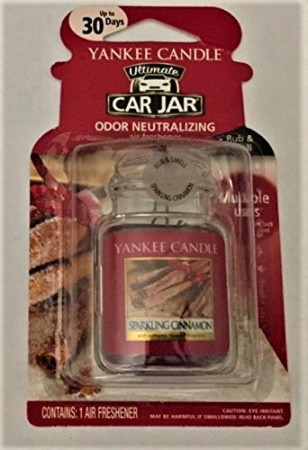 Yankee Candle Ultimate Car Jar Odor Neutralizing Air Freshener - Sparkling Cinnamon