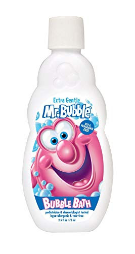Mr. Bubble Extra Gentle Bubble Bath  2.5 Fl Ounce Dye And Fragrance Free  Pack of 6