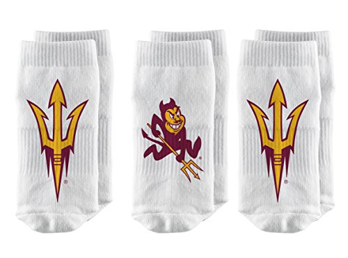 NCAA Infant Arizona State Sun Devils Strideline Infant Toddler Socks   White  12-24 Months