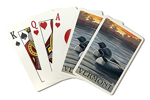 Bridges of Vermont - Loons at Sunset Playing Card Deck - 52 Card Poker Size with Jokers Bridges of Vermont - Loons at Sunset Playing Card Deck - 52 Card Poker Size with Jokers