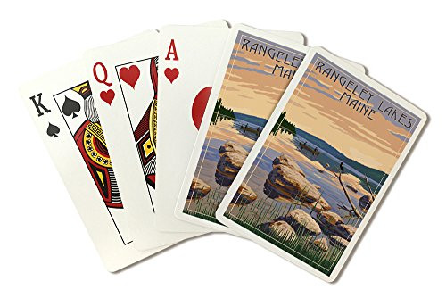 Rangeley Lakes  Maine - Lake Sunrise Scene  Playing Card Deck - 52 Card Poker Size with Jokers