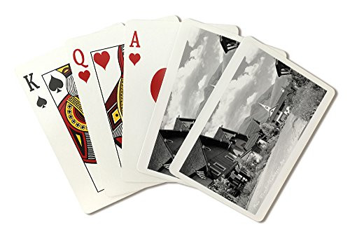 Sun Valley  Idaho - Main Street View of Challenger Inn Photograph  Playing Card Deck - 52 Card Poker Size with Jokers