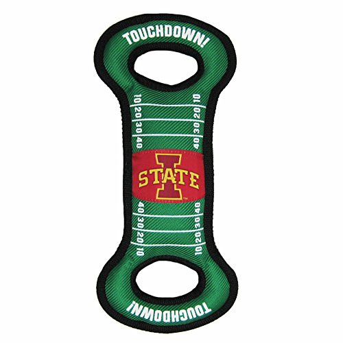 Pets First NCAA Football Field Dog Toy with Squeaker. - Iowa State Cyclones - for Tug Toss and Fetch. - Tough and Durable PET Toy Pets First NCAA Football Field Dog Toy with Squeaker. - Iowa State Cyclones - for Tug Toss and Fetch. - Tough and Durable PET Toy