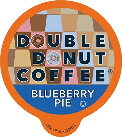 Double Donut Flavored Coffee Pods Blueberry Coffee Single Serve Coffee for Keurig K Cups Brewers Medium Roast Coffee in Recyclable Pods 24 Count Double Donut Flavored Coffee Pods Blueberry Coffee Single Serve Coffee for Keurig K Cups Brewers Medium Roast Coffee in Recyclable Pods 24 Count