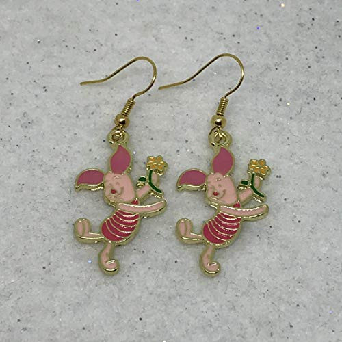 Disney Inspired Whimsical Piglet Winnie The Pooh Earrings
