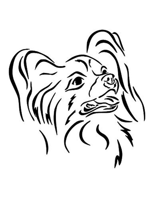 PAPILLON Dog Breed Face Toy Spaniel 8.5 inch x 11 inch Stencil 20 Mil Plastic Sheet NEW S151 PAPILLON Dog Breed Face Toy Spaniel 8.5 inch x 11 inch Stencil 20 Mil Plastic Sheet NEW S151