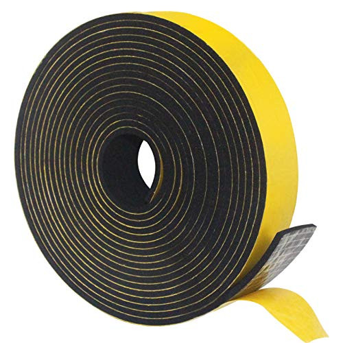 Weather Stripping Door Seal Strip Foam Insulation Tape for Sliding Doors and Windows Sound Proof Soundproofing Door Seal Weatherstrip Air Conditioning Seal Strip  1 in x 1 8 in x 33 Ft