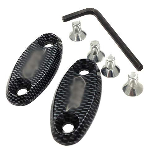 AfterMokit Replacement Mirror Block Off Base Plates for Honda CBR250R 2011-2013 CBR600F4 1999-2006 CBR600RR 2003-2020 CBR900RR 2001-2003 CBR1000RR 2004-2007 with Engraved CBR Carbon