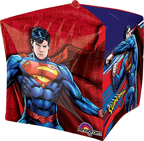 Anagram International Superman Cubez Balloon Pack, 15", Multicolor Anagram International Superman Cubez Balloon Pack, 15", Multicolor