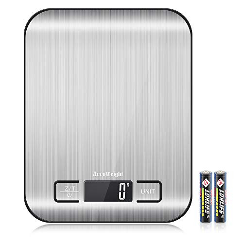 AccuWeight 211 Digital Kitchen Food Scale for Cooking Baking Coffee Scale 5000g By 1g With Tare and LCD Display Food Weight Scale