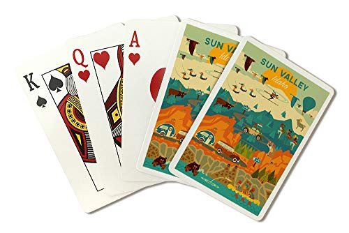 Sun Valley  Idaho - Geometric 97347  Playing Card Deck - 52 Card Poker Size with Jokers