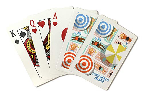 Lantern Press Long Beach Island  New Jersey - Sun Bathing 109569  Poker Size Playing Cards with Jokers  52-Card Deck