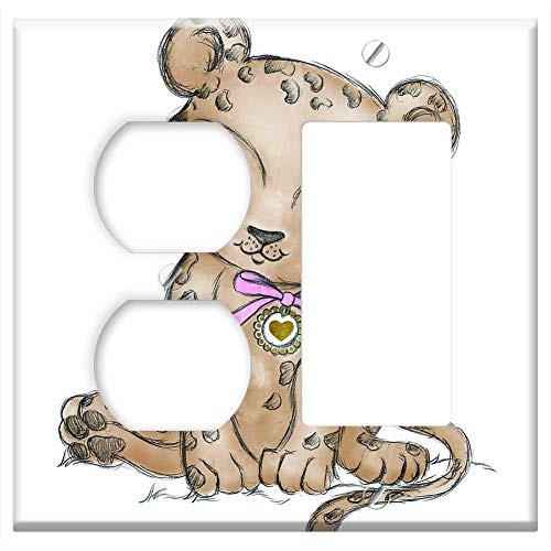 2-Gang Outlet Rocker GFCI Combination Wall Plate Cover - Ounce Animals Childish Cute 2-Gang Outlet Rocker GFCI Combination Wall Plate Cover - Ounce Animals Childish Cute
