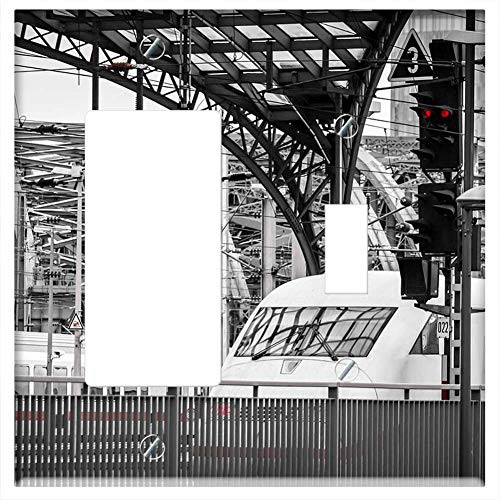 Rocker GFCI Toggle Combination Wall Plate Cover - Railway Station Bridge Train Ice Railway Travel