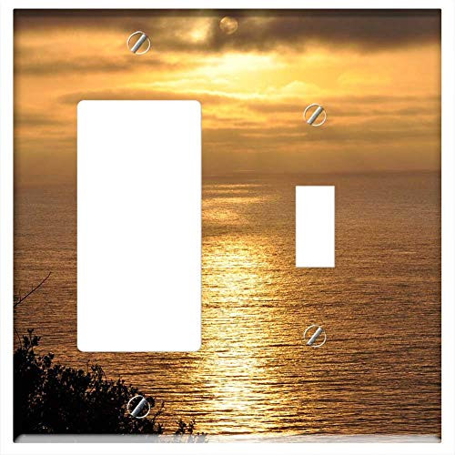 Rocker GFCI Toggle Combination Wall Plate Cover - Sunset Sailing Boat Sea Ocean Travel Water Ship Rocker GFCI Toggle Combination Wall Plate Cover - Sunset Sailing Boat Sea Ocean Travel Water Ship