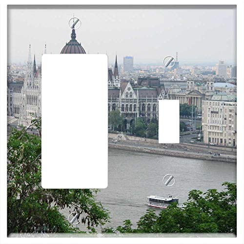 Rocker GFCI Toggle Combination Wall Plate Cover - Landscape Budapest Nature Sunset Parliament Rocker GFCI Toggle Combination Wall Plate Cover - Landscape Budapest Nature Sunset Parliament