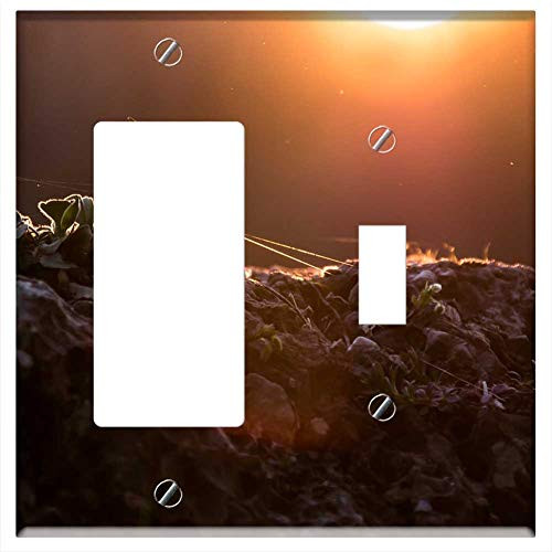 Rocker GFCI Toggle Combination Wall Plate Cover - Sun Sunset Landscape Horizon Sun Sunset Sunset Sun Rocker GFCI Toggle Combination Wall Plate Cover - Sun Sunset Landscape Horizon Sun Sunset Sunset Sun