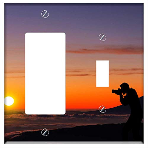 Rocker GFCI Toggle Combination Wall Plate Cover - Sunset Dawn Sun Nature Sky Summer Outdoors Rocker GFCI Toggle Combination Wall Plate Cover - Sunset Dawn Sun Nature Sky Summer Outdoors