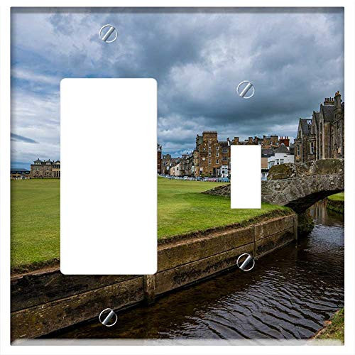 Rocker GFCI Toggle Combination Wall Plate Cover - St Andrews Architecture Travel Outdoors Sky Rocker GFCI Toggle Combination Wall Plate Cover - St Andrews Architecture Travel Outdoors Sky