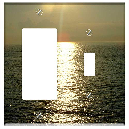 Rocker GFCI Toggle Combination Wall Plate Cover - Korea Jeju Sunset Ocean Water Sky Clouds Rocker GFCI Toggle Combination Wall Plate Cover - Korea Jeju Sunset Ocean Water Sky Clouds
